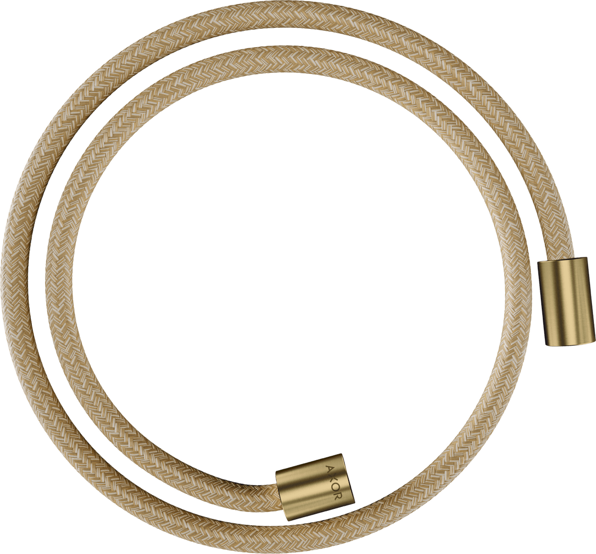 HANSGROHE AXOR ShowerSolutions Textilbrauseschlauch 1,25 m mit zylindrischen Muttern #28228950 - Brushed Brass