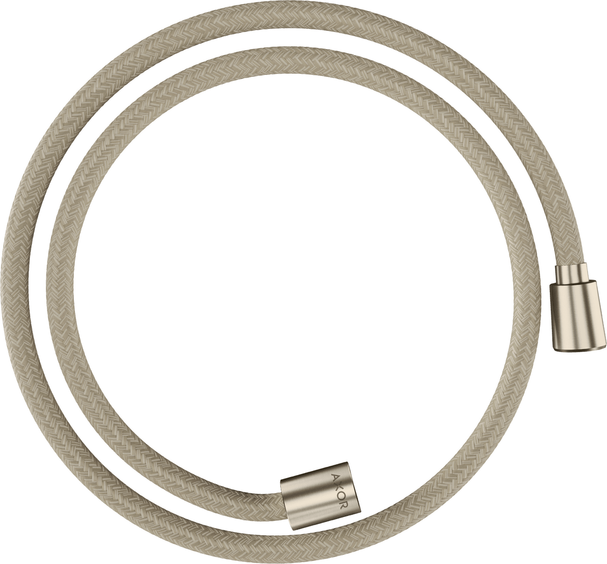 HANSGROHE AXOR ShowerSolutions Textilbrauseschlauch 1,25 m mit konischer und zylindrischer Mutter #28227820 - Brushed Nickel