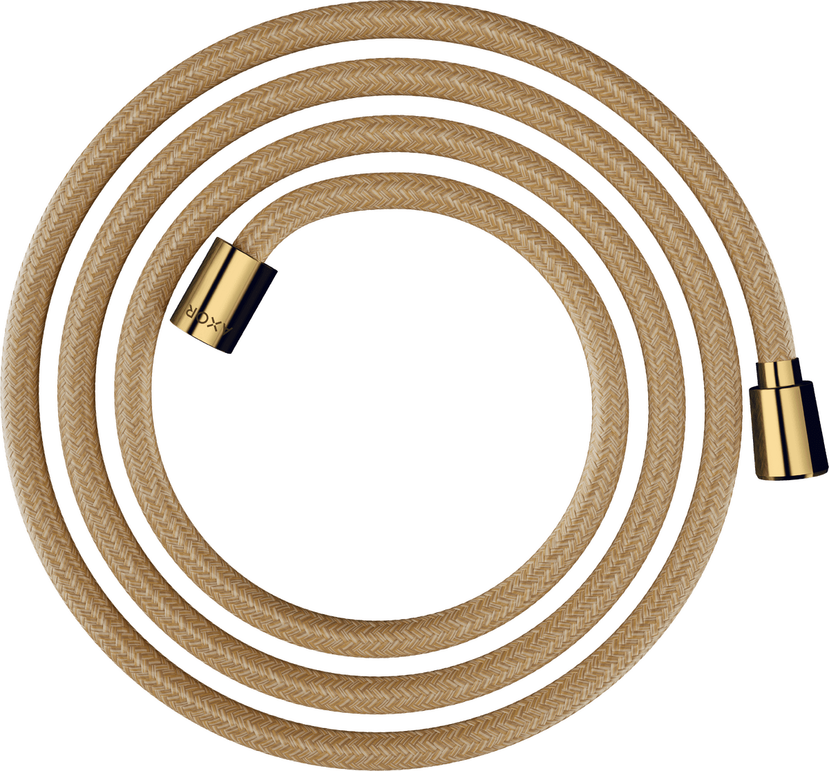 HANSGROHE AXOR ShowerSolutions Textilbrauseschlauch 2 m mit konischer und zylindrischer Mutter #28290990 - Polished Gold Optic