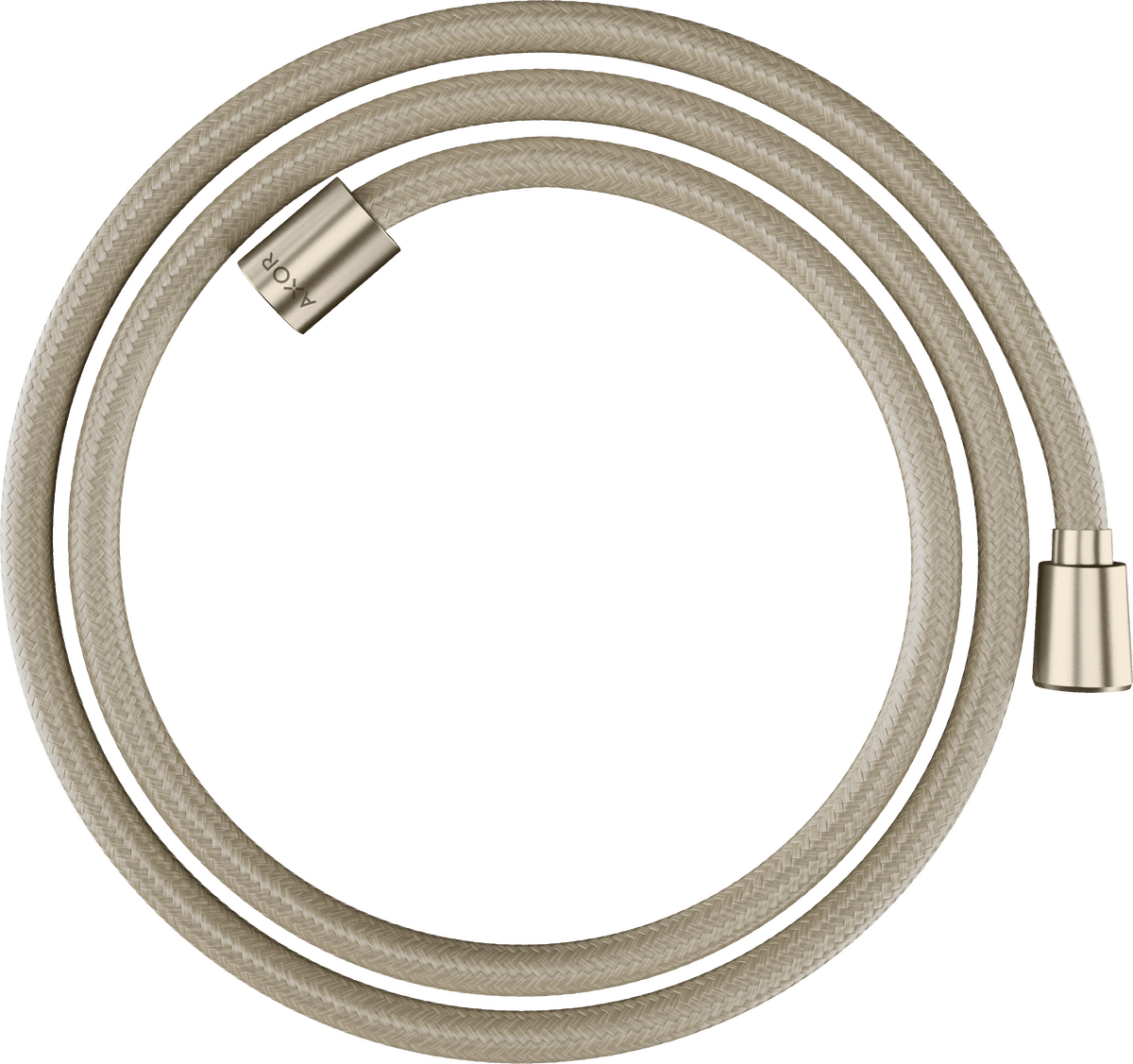 εικόνα του HANSGROHE AXOR ShowerSolutions Textile shower hose 1,60 m with conical and cylindrical nut #28259820 - Brushed Nickel