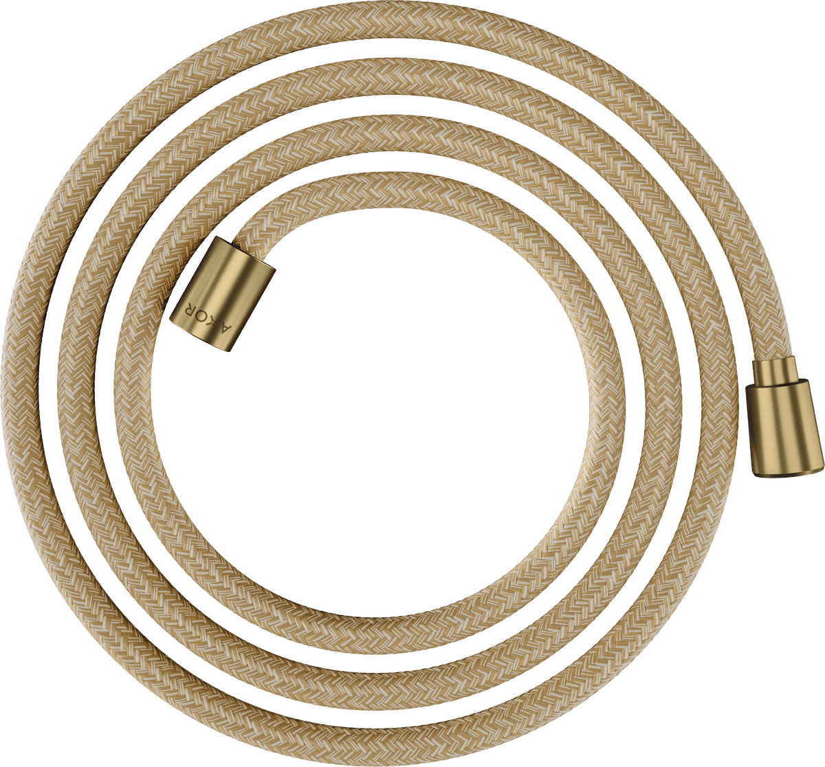 HANSGROHE AXOR ShowerSolutions Textilbrauseschlauch 2 m mit konischer und zylindrischer Mutter #28290950 - Brushed Brass