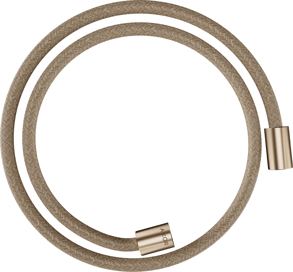 HANSGROHE AXOR ShowerSolutions Textilbrauseschlauch 1,25 m mit zylindrischen Muttern #28228140 - Brushed Bronze
