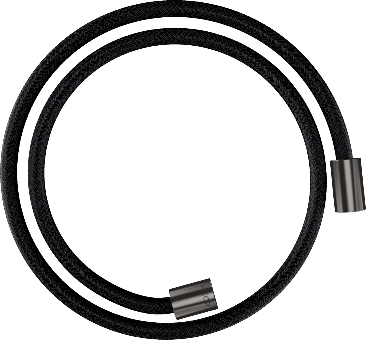 HANSGROHE AXOR ShowerSolutions Textilbrauseschlauch 1,25 m mit zylindrischen Muttern #28228340 - Brushed Black Chrome