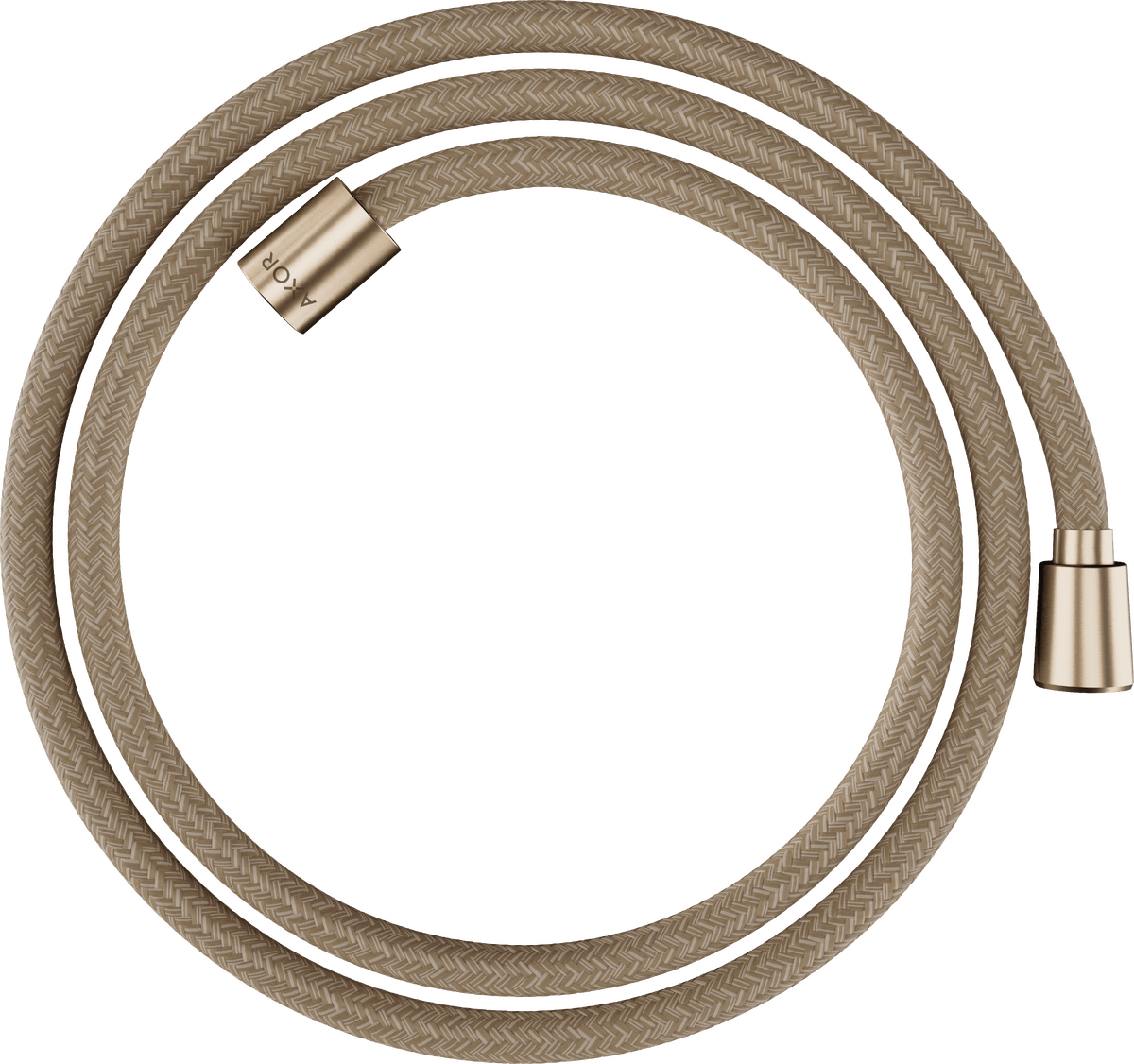Зображення з  HANSGROHE AXOR ShowerSolutions Textile shower hose 1,60 m with conical and cylindrical nut #28259140 - Brushed Bronze