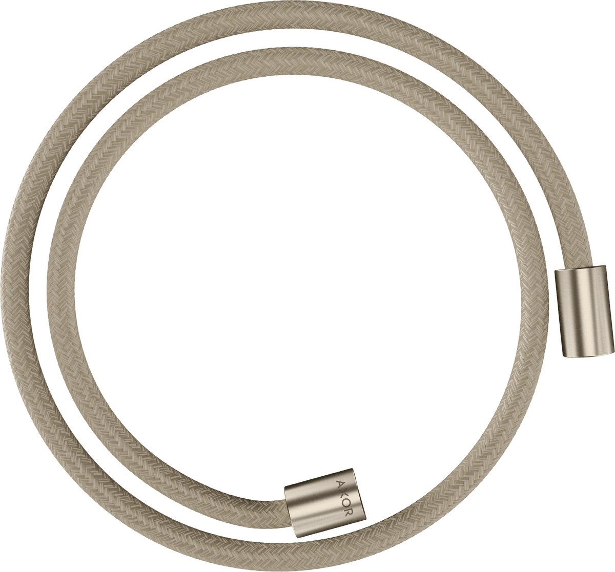 HANSGROHE AXOR ShowerSolutions Textilbrauseschlauch 1,25 m mit zylindrischen Muttern #28228820 - Brushed Nickel
