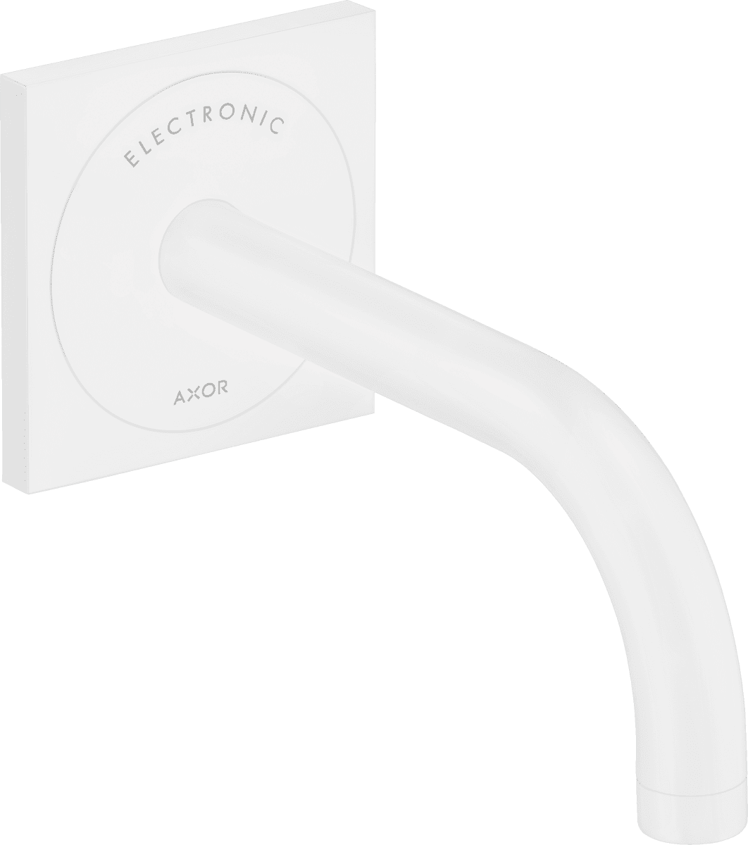 HANSGROHE AXOR Uno Elektronik-Waschtischmischer Unterputz für Wandmontage mit Auslauf 165 mm #38119700 - Mattweiß