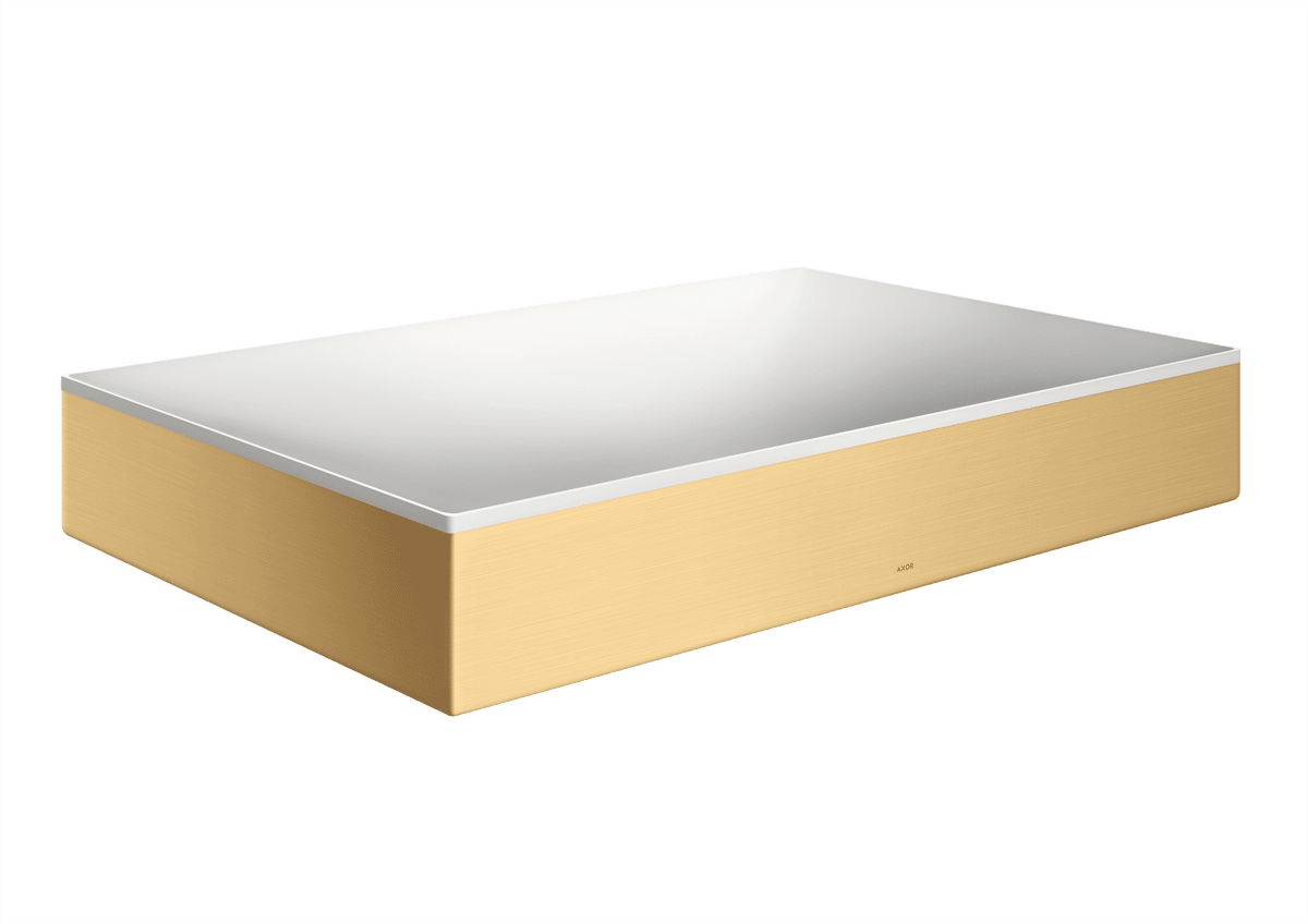 HANSGROHE AXOR Suite Aufsatzwaschtisch 600/400 ohne Hahnloch und Überlauf #42004250 - Brushed Gold Optic