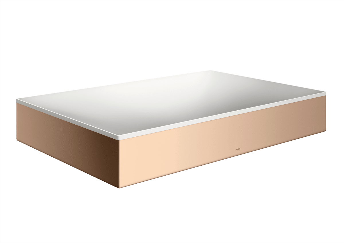 HANSGROHE AXOR Suite Aufsatzwaschtisch 600/400 ohne Hahnloch und Überlauf #42004300 - Polished Red Gold