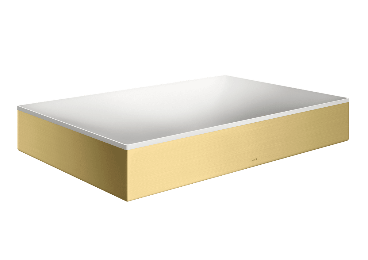 HANSGROHE AXOR Suite Aufsatzwaschtisch 600/400 ohne Hahnloch und Überlauf #42004950 - Brushed Brass