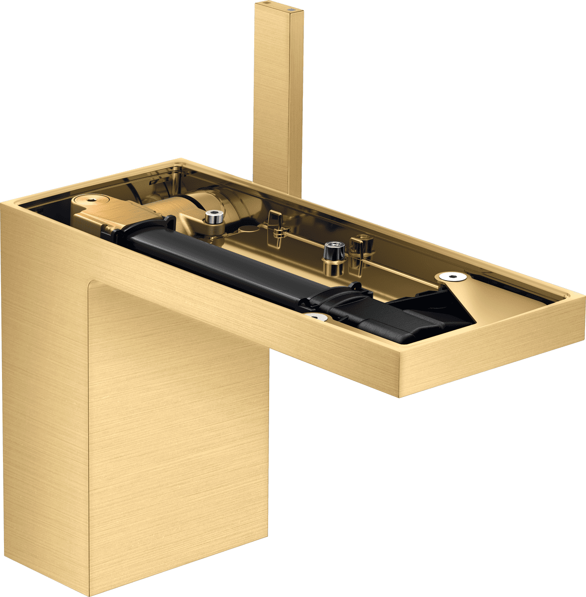 HANSGROHE AXOR MyEdition Einhebel-Waschtischmischer 110 mit Push-Open Ablaufgarnitur ohne Platte #47032250 - Brushed Gold Optic