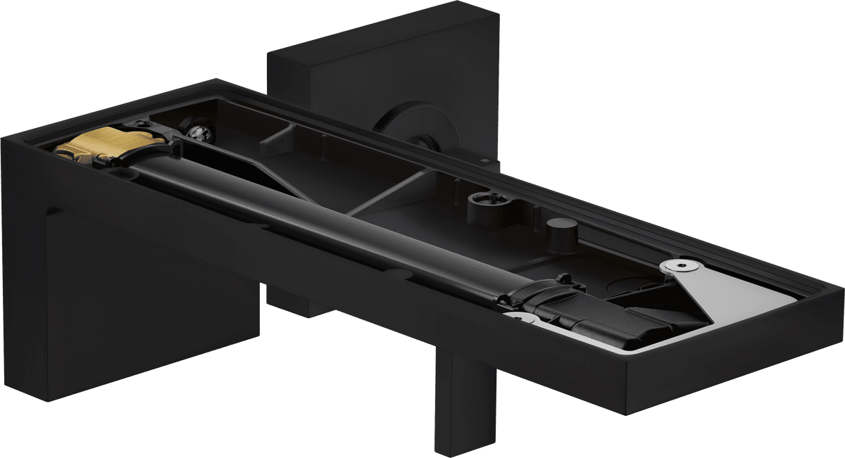 HANSGROHE AXOR MyEdition Einhebel-Waschtischmischer Unterputz für Wandmontage mit Auslauf 221 mm ohne Platte #47062670 - Mattschwarz