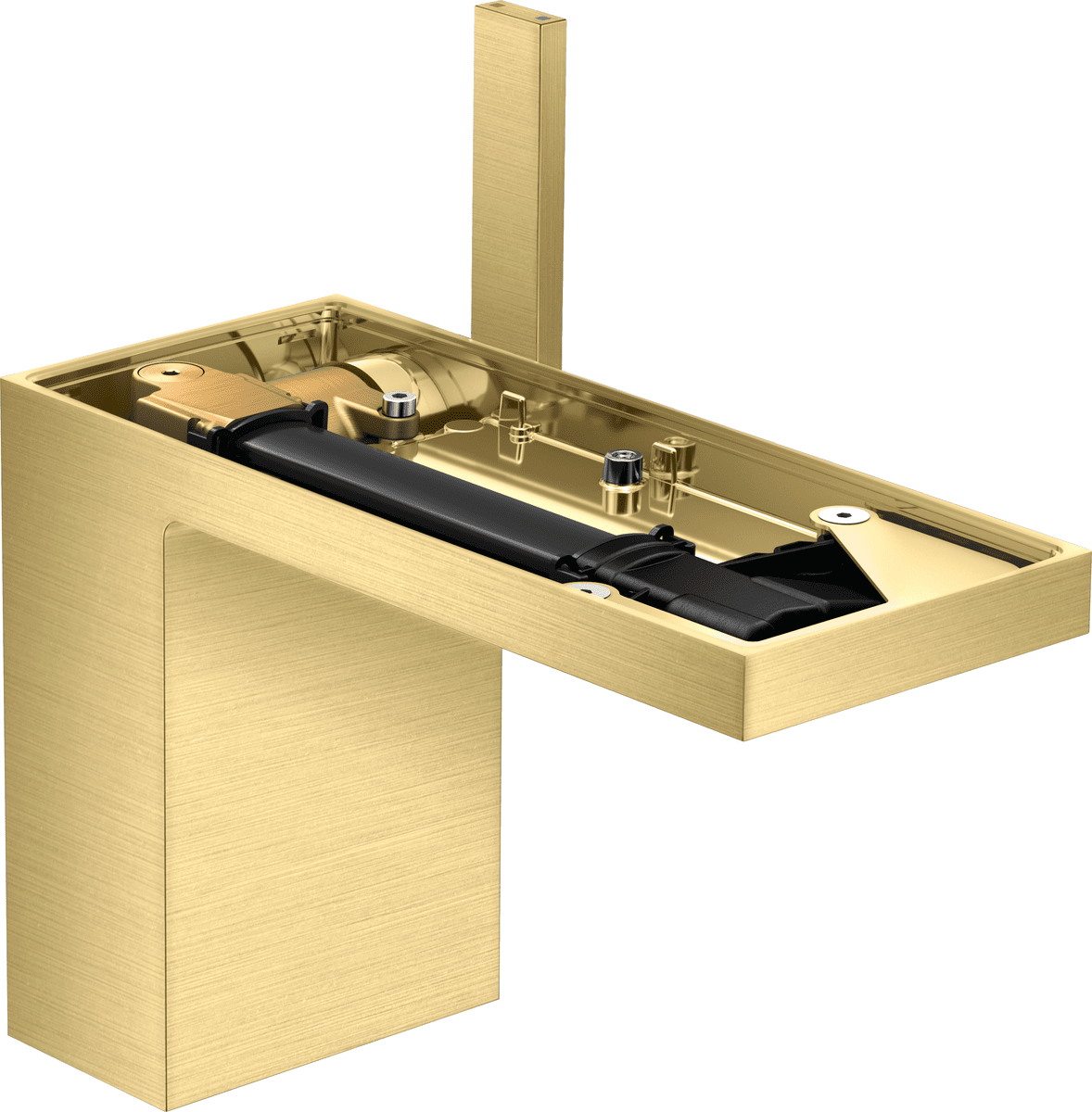 HANSGROHE AXOR MyEdition Einhebel-Waschtischmischer 110 mit Push-Open Ablaufgarnitur ohne Platte #47032950 - Brushed Brass