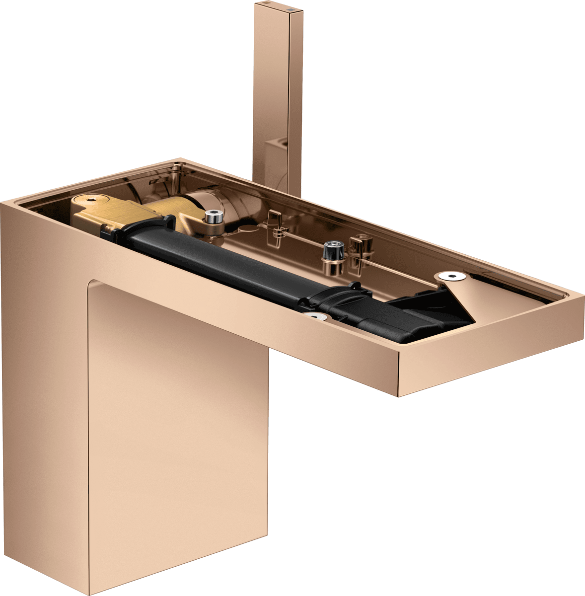 HANSGROHE AXOR MyEdition Einhebel-Waschtischmischer 110 mit Push-Open Ablaufgarnitur ohne Platte #47032300 - Polished Red Gold