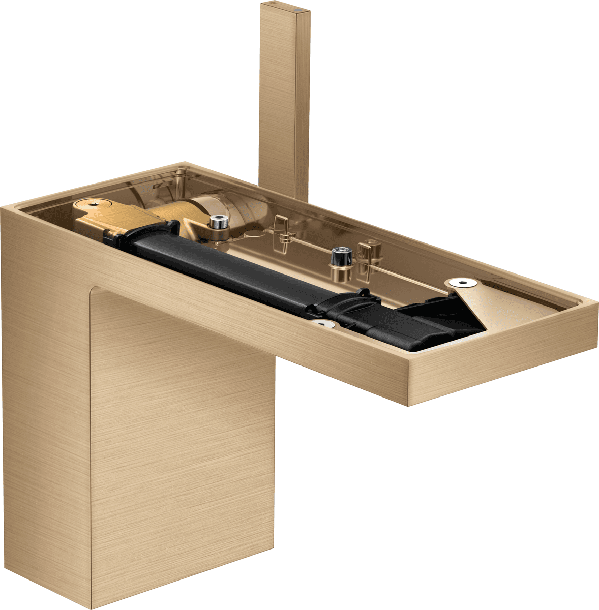 HANSGROHE AXOR MyEdition Einhebel-Waschtischmischer 110 mit Push-Open Ablaufgarnitur ohne Platte #47032140 - Brushed Bronze