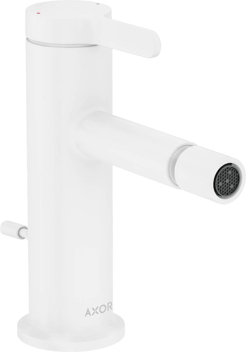HANSGROHE AXOR One Einhebel-Bidetmischer mit Zugstangen-Ablaufgarnitur #48210700 - Mattweiß