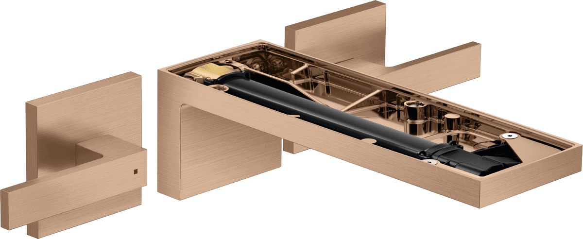 HANSGROHE AXOR MyEdition 3-Loch Waschtischarmatur Unterputz für Wandmontage mit Auslauf 221 mm, ohne Platte #47082310 - Brushed Red Gold