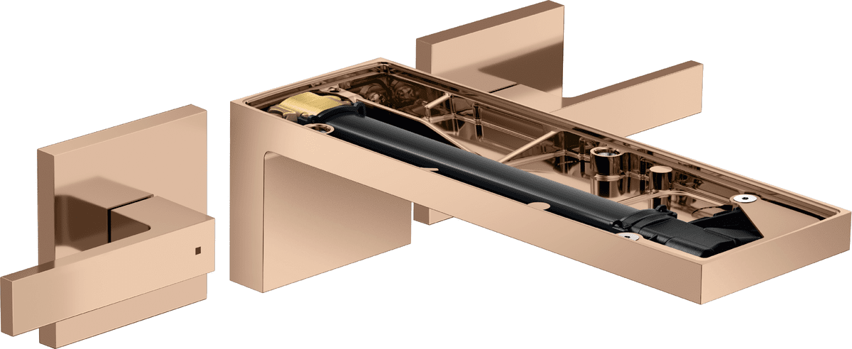 HANSGROHE AXOR MyEdition 3-Loch Waschtischarmatur Unterputz für Wandmontage mit Auslauf 221 mm, ohne Platte #47082300 - Polished Red Gold