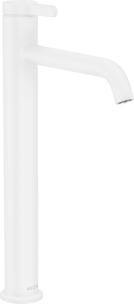 HANSGROHE AXOR One Einhebel-Waschtischmischer 260 mit Hebelgriff für Aufsatzwaschtische mit Ablaufgarnitur #48002700 - Mattweiß