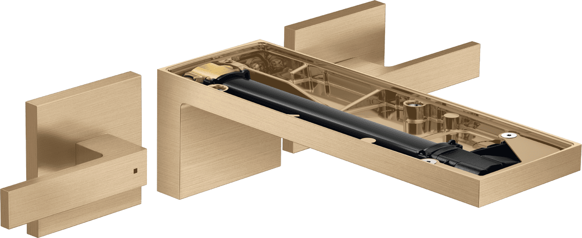 HANSGROHE AXOR MyEdition 3-Loch Waschtischarmatur Unterputz für Wandmontage mit Auslauf 221 mm, ohne Platte #47082140 - Brushed Bronze