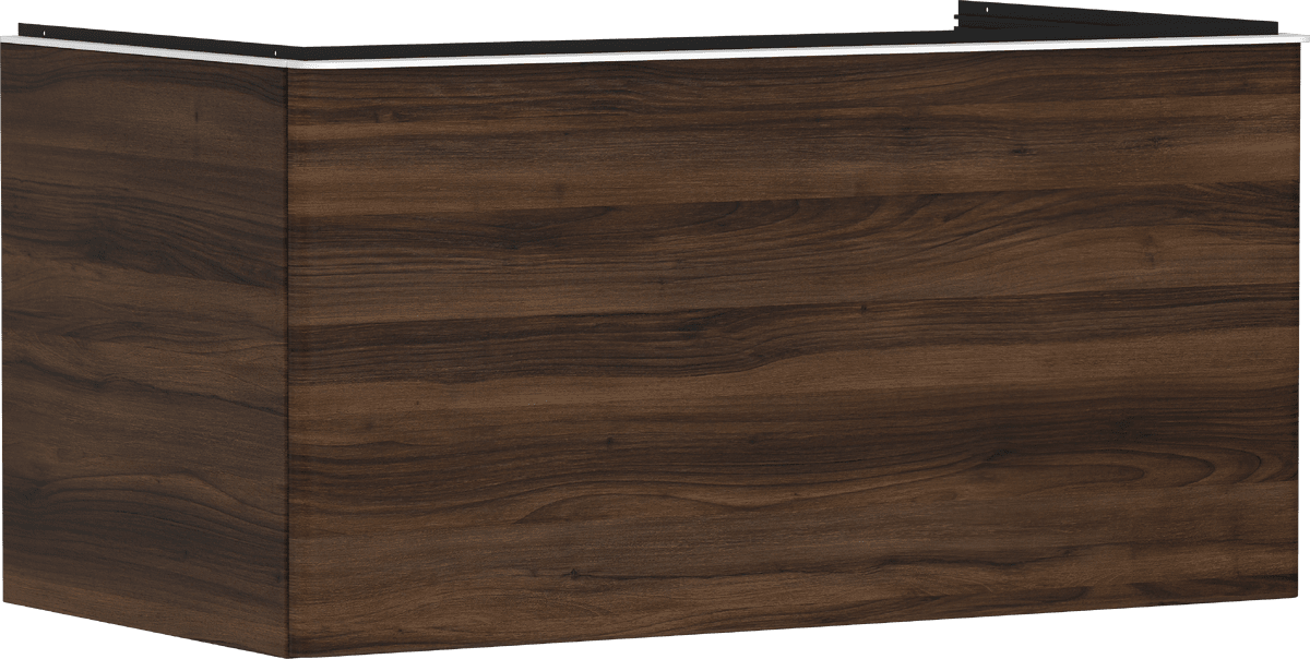 HANSGROHE Xelu Q Waschtischunterschrank Nussbaum Dunkel 980/550 mit 1 Schubkasten für Konsole mit Ausschnitt mittig #54061700 - Nussbaum Dunkel