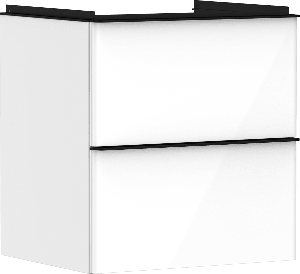Зображення з  HANSGROHE Xelu Q Vanity unit High Gloss White 580/475 with 2 drawers for wash basin #54023670 - High Gloss White
