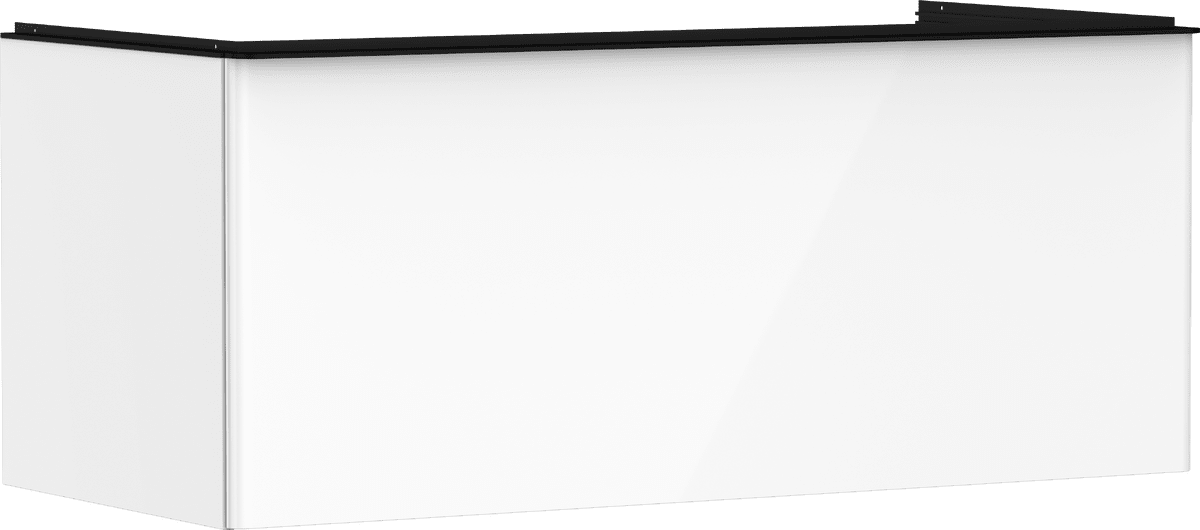 Obrázek HANSGROHE Xelu Q skříňka pod zápustné umyvadlo na desku bílá s vysokým leskem 1180/550 s 1 zásuvkou, pro laminátové desky #54062670 - vysoce lesklá bílá