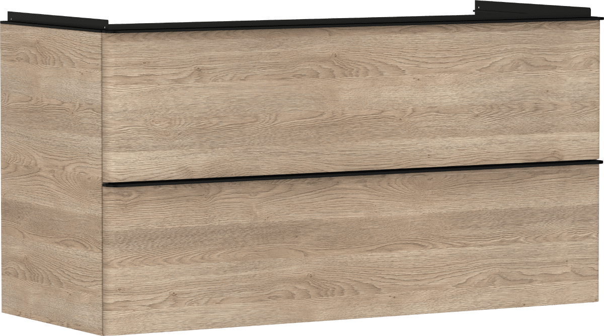 HANSGROHE Xelu Q Vanity unit Natural Oak 1180/475 with 2 drawers for wash basin #54037670 - Natural Oak resmi