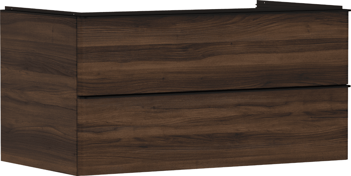 Obrázek HANSGROHE Xelu Q skříňka pod umyvadlo na desku tmavý ořech 980/550 se 2 zásuvkami, pro laminátové desky #54081670 - tmavý ořech