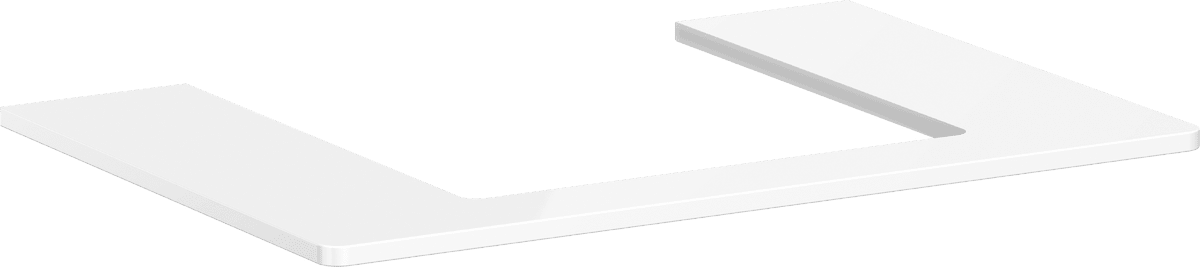 HANSGROHE Xelu Q Konsole 780/550 mit Ausschnitt mittig für Aufsatzwaschtisch geschliffen 500/480 #54094050 - Weiß Hochglanz