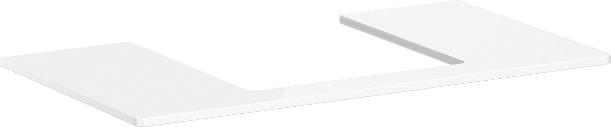 HANSGROHE Xelu Q Konsole 980/550 mit Ausschnitt mittig für Aufsatzwaschtisch geschliffen 500/480 #54095050 - Weiß Hochglanz