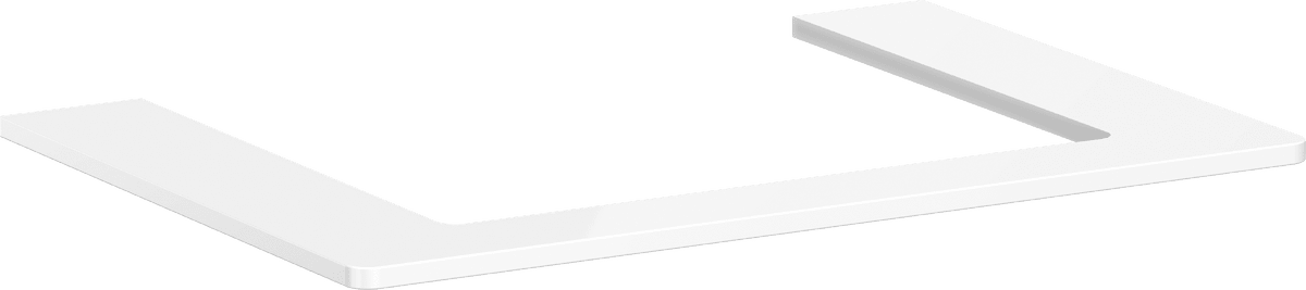 HANSGROHE Xelu Q Konsole 780/550 mit Ausschnitt mittig für Aufsatzwaschtisch geschliffen 600/480 #54109050 - Weiß Hochglanz