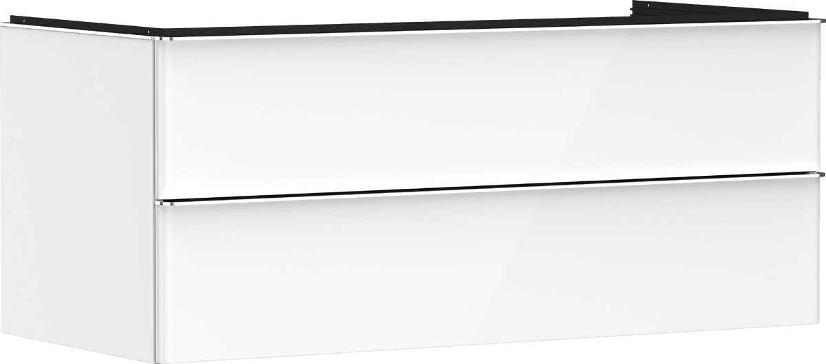 εικόνα του HANSGROHE Xelu Q Vanity unit High Gloss White 1180/550 with 2 drawers for consoles with bowl #54082000 - High Gloss White