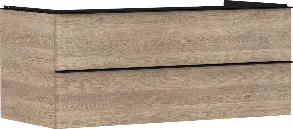 HANSGROHE Xelu Q Waschtischunterschrank Eiche Natur 1180/550 mit 2 Schubkästen für Konsole mit Ausschnitt mittig #54084670 - Eiche Natur