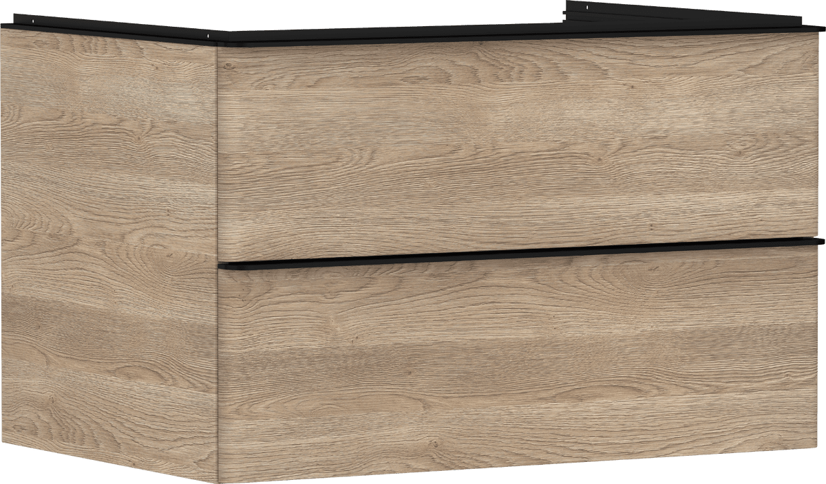 Obrázek HANSGROHE Xelu Q skříňka pod umyvadlo na desku přírodní dub 780/550 se 2 zásuvkami, pro laminátové desky #54076670 - přírodní dub