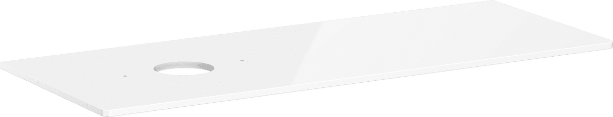 HANSGROHE Xelu Q Konsole 1360/550 mit Ausschnitt links für Aufsatzwaschtisch ohne Hahnloch #54116050 - Weiß Hochglanz