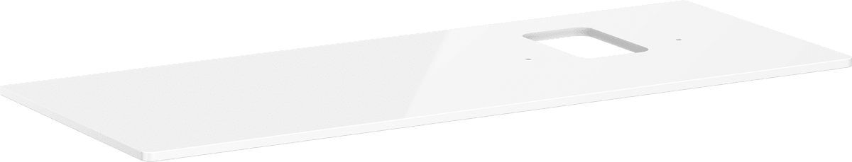 HANSGROHE Xelu Q Konsole 1360/550 mit Ausschnitt rechts für Aufsatzwaschtisch mit Hahnloch #54124050 - Weiß Hochglanz