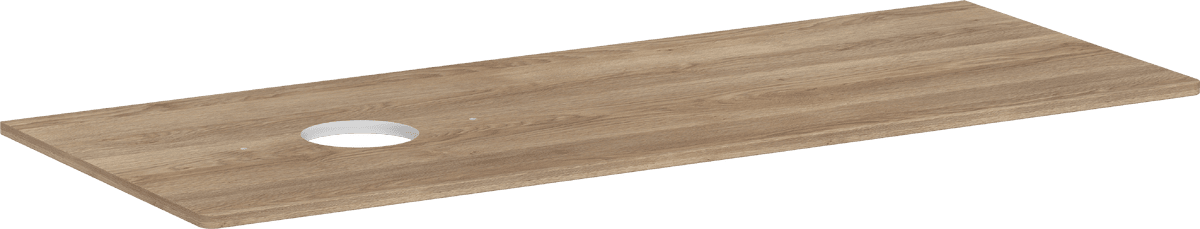 HANSGROHE Xelu Q Konsole 1360/550 mit Ausschnitt links für Aufsatzwaschtisch ohne Hahnloch #54116230 - Eiche Natur