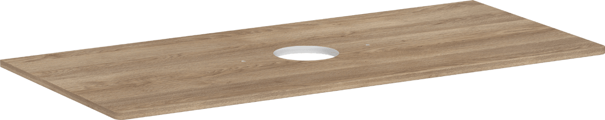 HANSGROHE Xelu Q Konsole 1180/550 mit Ausschnitt mittig für Aufsatzwaschtisch ohne Hahnloch #54115230 - Eiche Natur