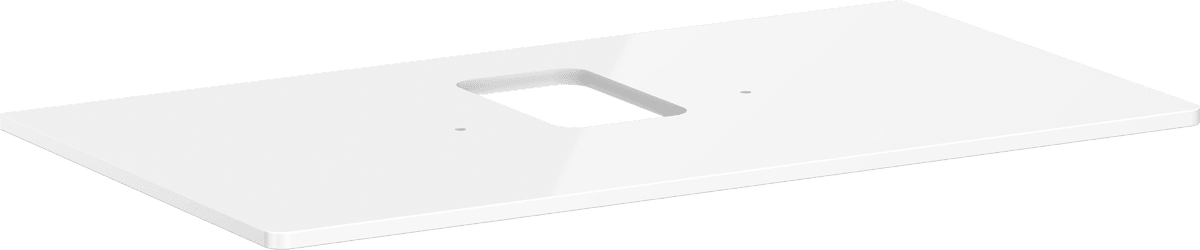 Obrázek HANSGROHE Xelu Q Deska 980/550 s výřezem uprostřed pro umyvadlo na desku s otvorem pro baterii #54121050 - vysoce lesklá bílá
