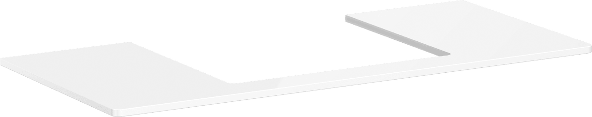 HANSGROHE Xelu Q Konsole 1180/550 mit Ausschnitt mittig für Aufsatzwaschtisch geschliffen 600/480 #54111050 - Weiß Hochglanz