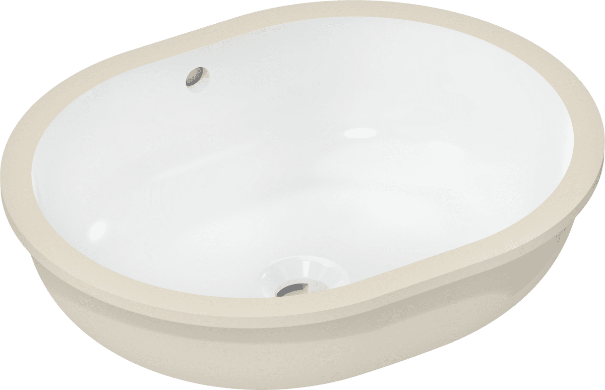 HANSGROHE Xuniva U Undercounter basin 450/350 without tap hole with overflow #60153450 - White resmi