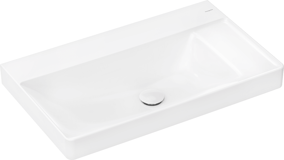 HANSGROHE Xelu Q Waschtisch mit Ablage rechts 800/480 ohne Hahnloch und Überlauf, SmartClean #61026450 - Weiß