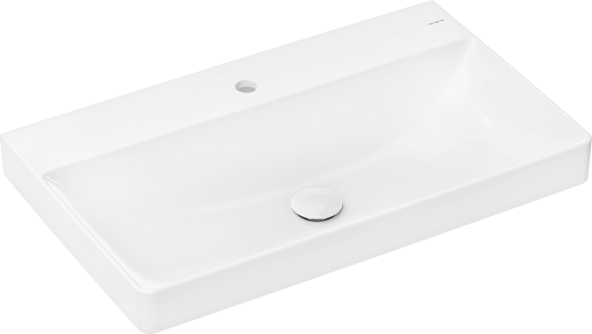 HANSGROHE Xelu Q Waschtisch 800/480 mit Hahnloch ohne Überlauf, SmartClean #61020450 - Weiß