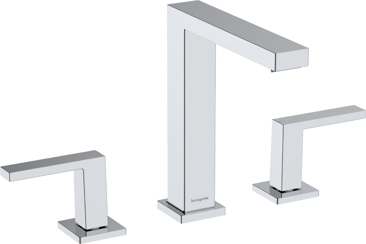 HANSGROHE Tecturis E 3-Loch Waschtischarmatur 150 EcoSmart+ mit Push-Open Ablaufgarnitur #73030000 - Chrom