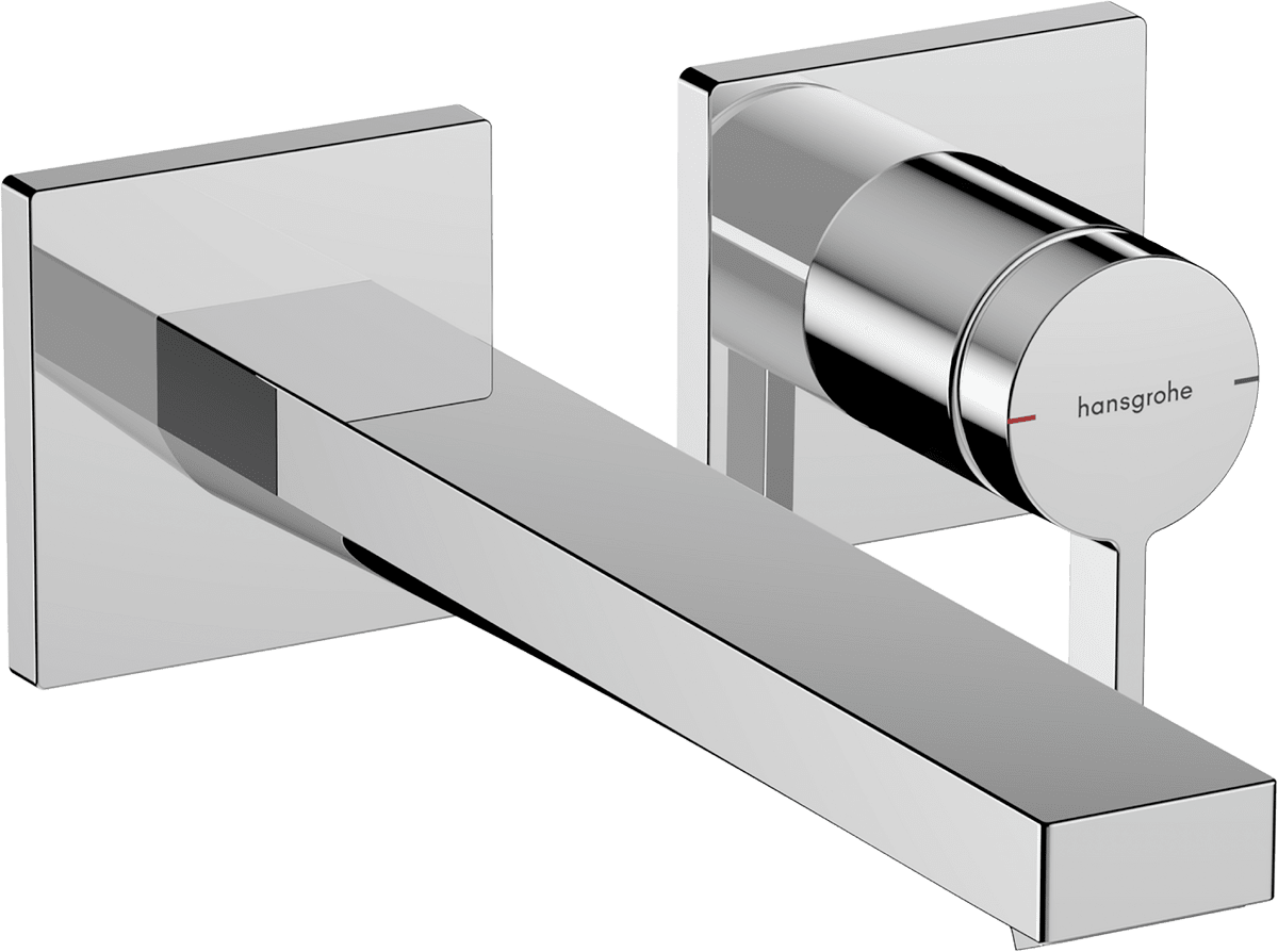 Bild von HANSGROHE Tecturis E Einhebel-Waschtischmischer Unterputz für Wandmontage EcoSmart+ mit Auslauf 22,5 cm #73051000 - Chrom