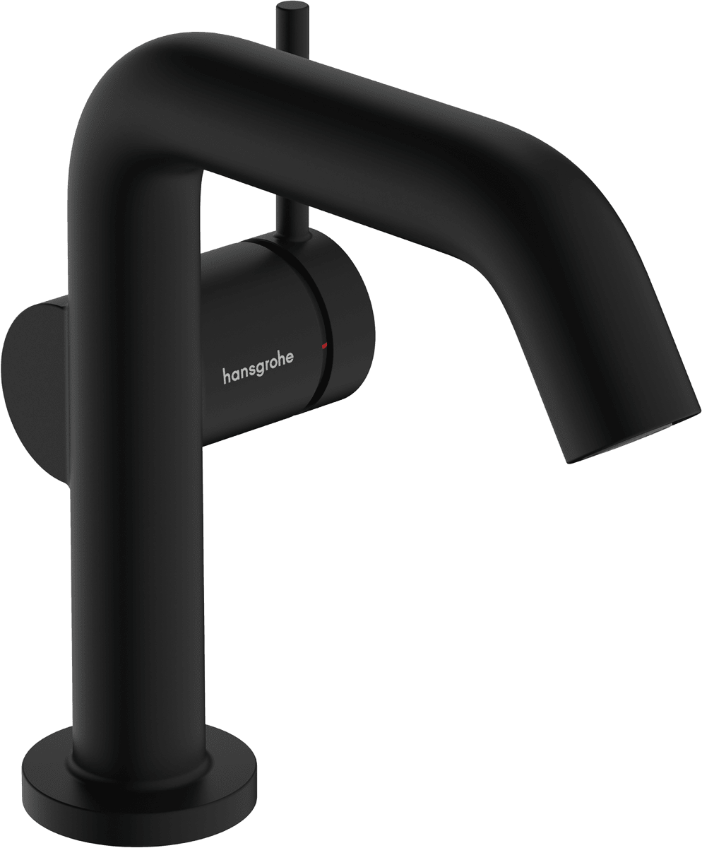 HANSGROHE Tecturis S Einhebel-Waschtischmischer 110 Fine CoolStart EcoSmart+ mit Push-Open Ablaufgarnitur #73320670 - Mattschwarz