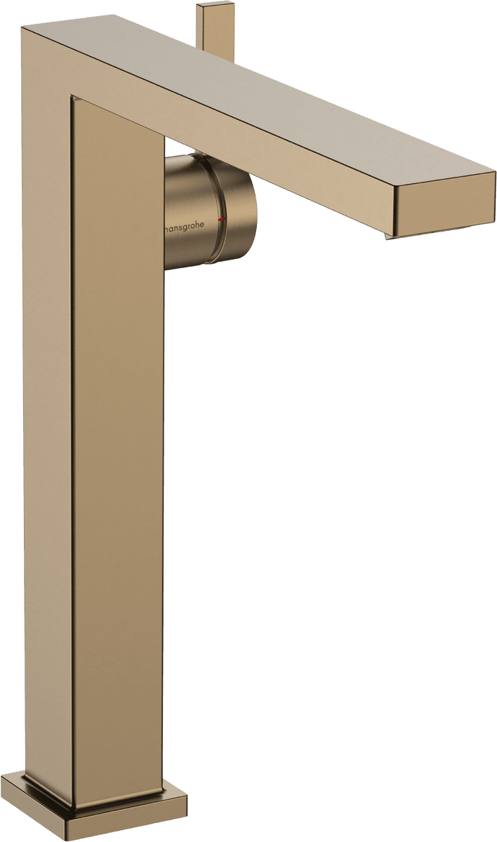 HANSGROHE Tecturis E Einhebel-Waschtischmischer 240 Fine CoolStart EcoSmart+ für Aufsatzwaschtische mit Push-Open Ablaufgarnitur #73070140 - Brushed Bronze