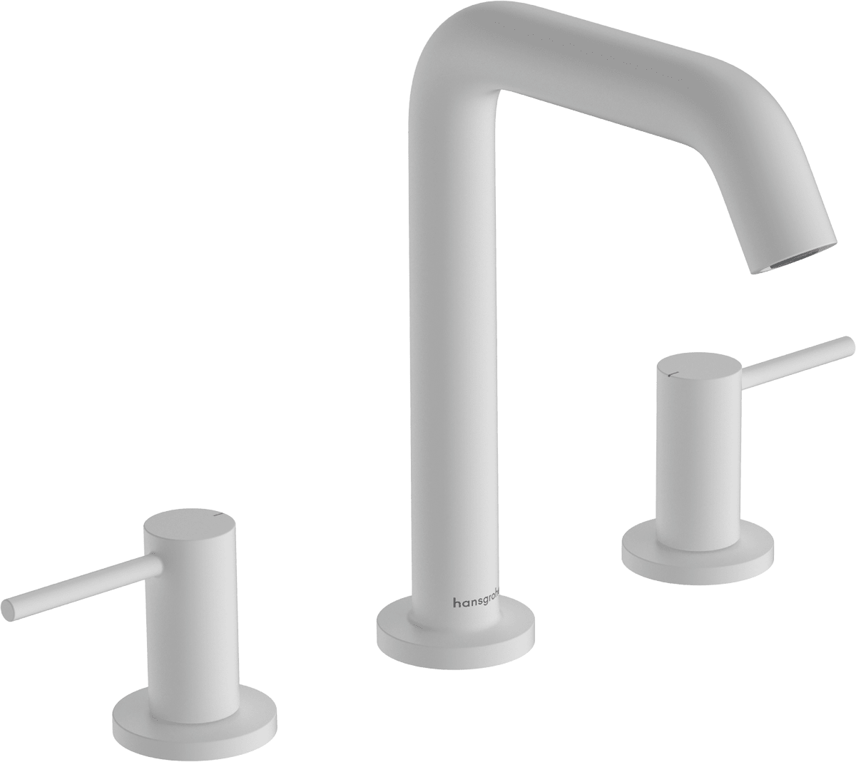 HANSGROHE Tecturis S 3-Loch Waschtischarmatur 150 EcoSmart+ mit Push-Open Ablaufgarnitur #73330700 - Mattweiß