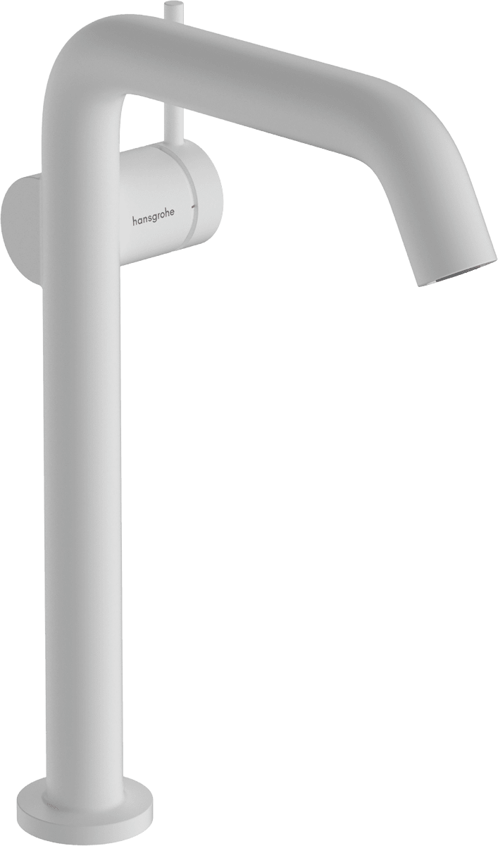 Bild von HANSGROHE Tecturis S Einhebel-Waschtischmischer 240 Fine CoolStart EcoSmart+ für Aufsatzwaschtische mit Push-Open Ablaufgarnitur #73370700 - Mattweiß