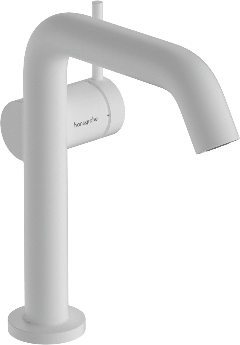 HANSGROHE Tecturis S Einhebel-Waschtischmischer 150 Fine CoolStart EcoSmart+ mit Push-Open Ablaufgarnitur #73340700 - Mattweiß